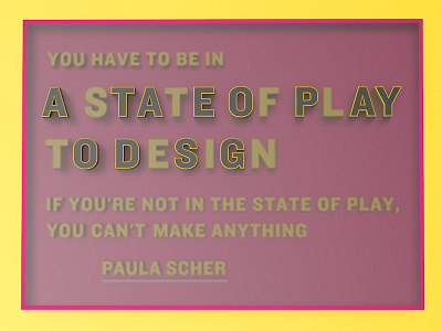 A State of Play cinema 4d motion design quote type design typography