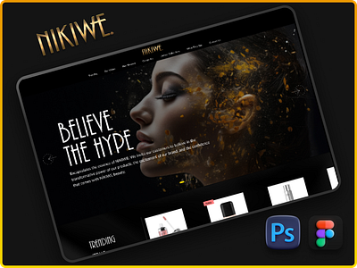 Nikiwe Makeup website branding figma landing page luxury luxury makeup makeup uiux website