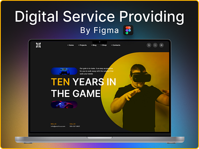 Digital Service Providing Website business digital solution figma landingpage ui design. website design