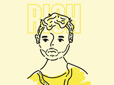 What's up , I'm Rich character flatdesign illustration ilustración linedesign yellow yellowvibe