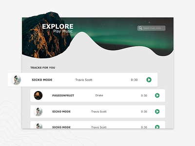 Explore Music app designux desk desktop design music app music player ui uidesign ux uxdesign uxui web webdesign