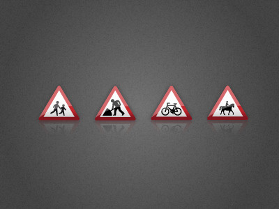UK Road Sign Icons black icons motoring red road signs uk vector white