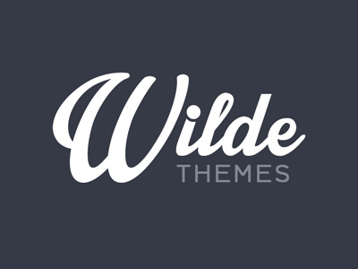 Wilde Themes Logo font logo script themes typeface wilde