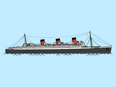 Queen Mary Illustration
