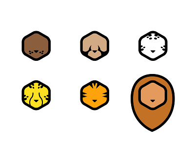 Wild Cat Tier Icons cats icons illustration simple tiers web