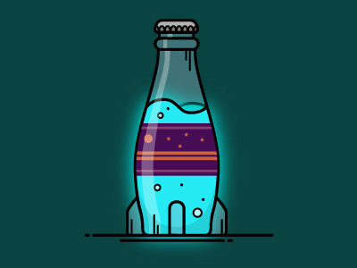 Nuka Cola Quantum cola fallout flat illustration lineart nuka quantum