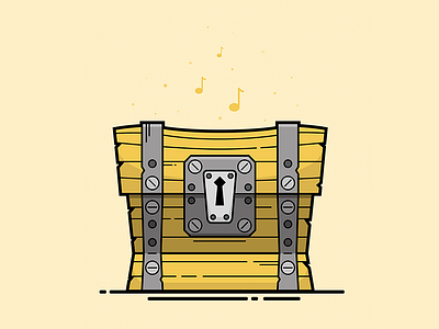 Fortnite Loot Chest Illustration battle royale chest fortnite illustration illustrator loot vector wooden