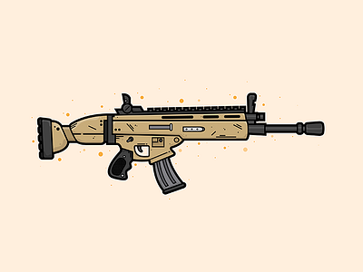 assault rifle drawings