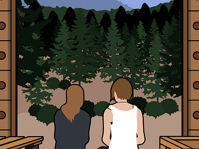 Life is Strange: Before the Storm before the storm gaming illustration life is strange train trees vector