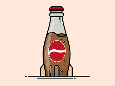 Fallout Nuka Cola Bottle Illustration