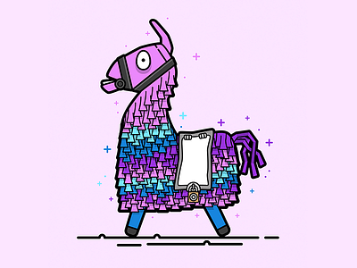 Fortnite Loot Llama Vector Illustration