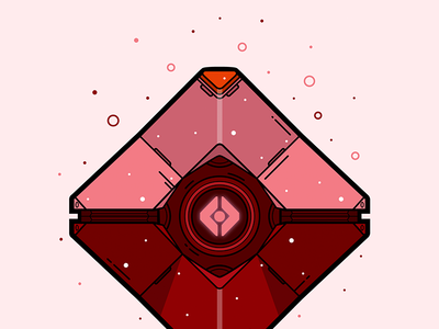 Destiny Crimson Ghost Shell Vector Illustration