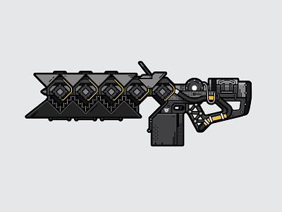 Sleeper Simulant destiny illustration lineart sleeper simulant vector video game weapon