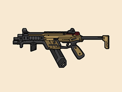 R-99 apex legends flat vector gaming gun illustration lineart r99 vector weapon