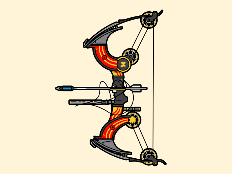 Le Monarque flat vector lineart illustration weapon vector gaming destiny destiny 2 le monarque