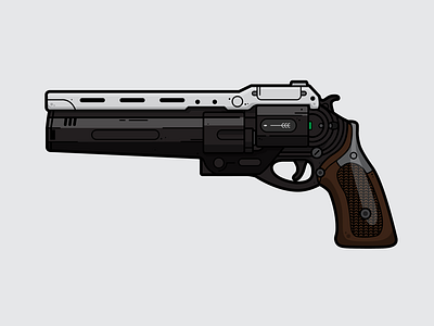 The First Curse destiny first curse flat vector gaming gun illustration pistol vector weapon