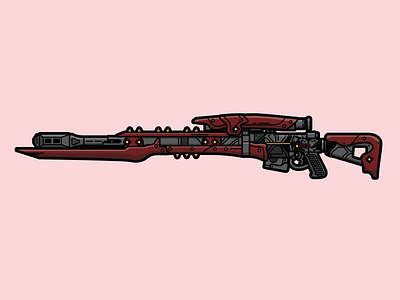 Bite of the Fox Sniper Rifle bite of the fox destiny illustration sniper rifle vector weapon