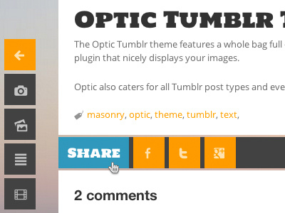 Optic: Share Button On button jquery optic share theme tumblr