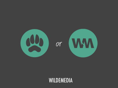 WildeMedia Rebrand icon logo mark nature paw rebrand wild wilde