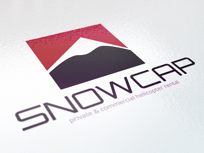 Snowcap: Logo Design black design logo logomark mountain red snow
