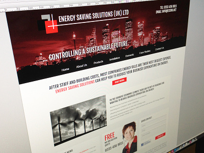 ESS - Home black design energy ess header home index page red saving solutions website