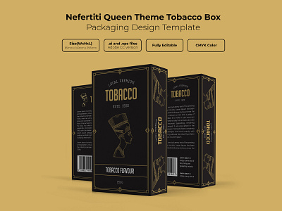 Nefertiti Queen Theme Tobacco Box