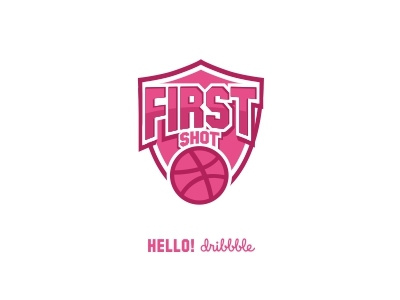 First Shot Dribbble first logo shot