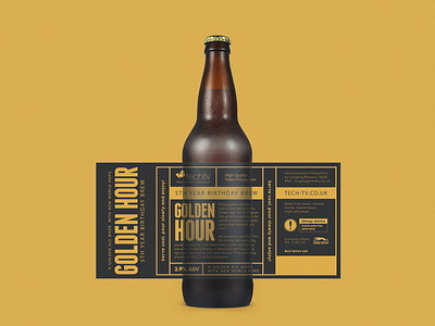 Cold Beer Bottle Label Design