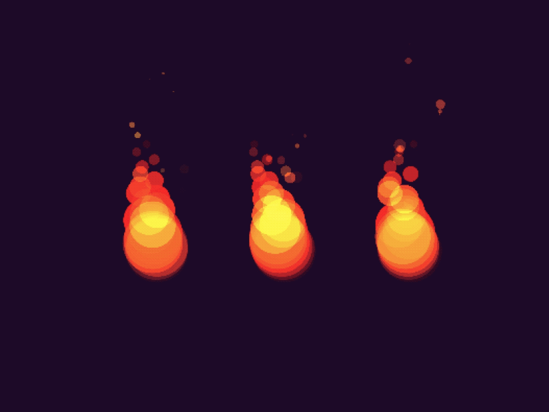 Playing with Fire animation fire flames flat design mograph motion graphics particles unity unity 3d vfx yellow