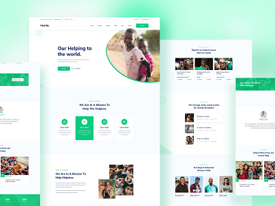Charity landing page.