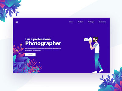 Header concept for Photographer