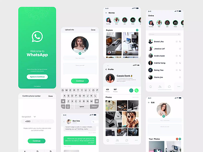 WhatsApp Redesign 2020 concept animation app app design apple clean creative design creative design dribbble best shot minimal app design mionimal new concept redesign uiux whatsapp