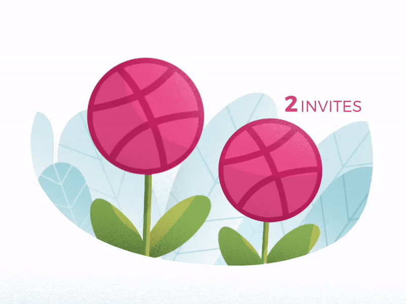 Here's your invitation aftereffects animation color dribbble flower garden invitation leaf participate photoshop