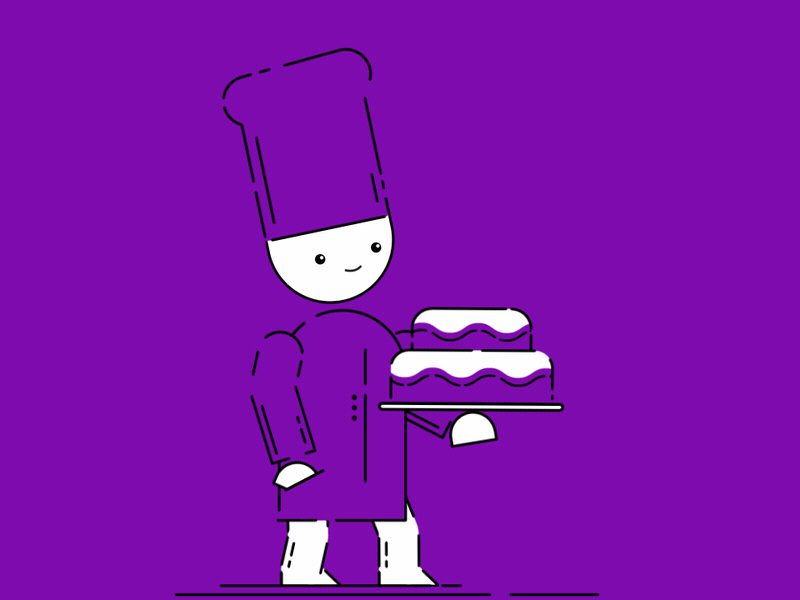 Gumdrop 1 Year animation aniversary baker birthday cake character gumdrop happy purple rigging