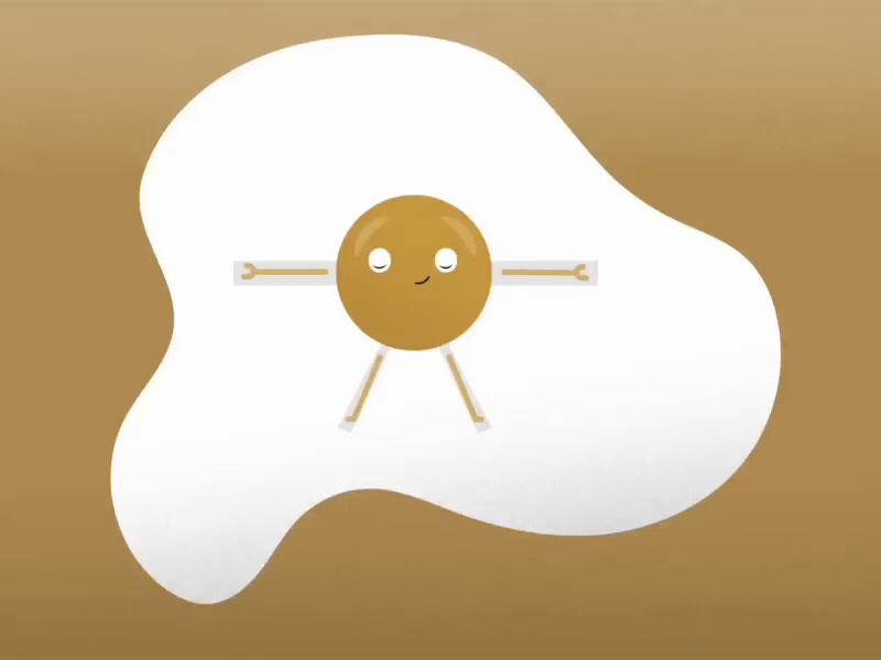 Happy Egg Yolk egg food happy illustratie illustration motion motion animation snowangel yolk