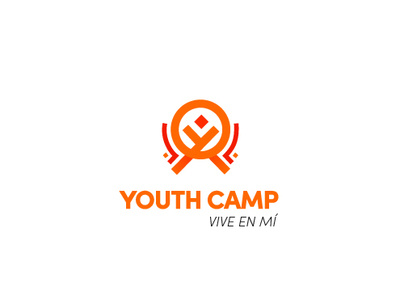 Youth Camp Vive en mí. branding camp camping christian design christianity church logo youth youth camp