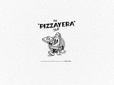 The Pizzayera Stuff blackandwhite branding cartoons cuphead design doodle doodleart illustration logo mexican oldie pizza pizza box pizza logo pizza menu shirt shirtdesign type typography vector
