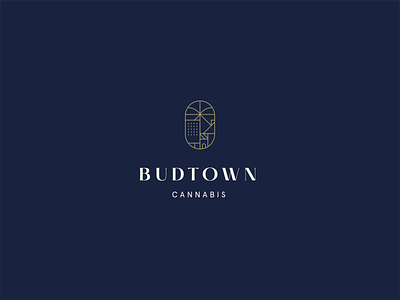 Budtown Cannabis Concept Logo branding graphic design icon illustration logo logo design logo mark