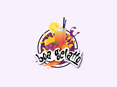 Boa Gelatto - Logo brand design dribbble fruit juice logo newbrand shot splash