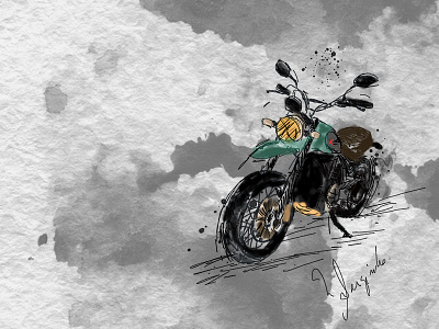 Sketche Scrambler design ducati enduro illustration moto motorcycle motorcycleart scrambler scramblerducati shot sketch