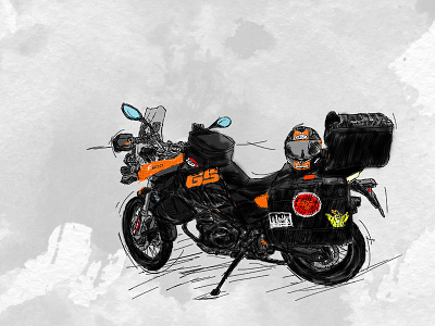 Sketch Motorcycle BMW Gs f800 art illustration motorcycle motorcycle art paint brush photoshop shot sketch