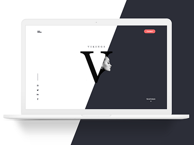 Vikings agency beautiful simple design ui webpage design