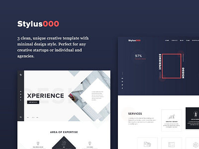 Stylus000 Creative Templates agency clean creative landingpage simple ux design visual design