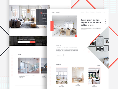 Sleek Design Homepage architect beautiful clean creative interior landingpage minimal ui ux