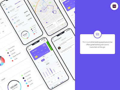 Trim Banking App banking app design fintech mobile app modern onboarding ui ux