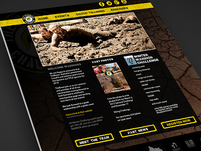 The Warrior Challenge Website Design challenge homepage design ui ux warrior web design web design agency website website design website design company