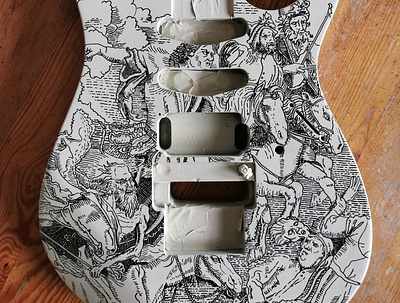 Albrecht Dürer guitar artwork drawing guitar illustration ink