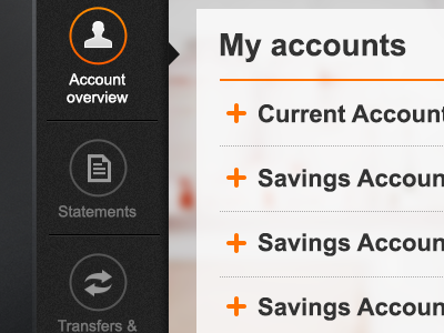 Bank Account dashboard in progress dashboard tablet ui design