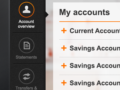 Bank Account dashboard in progress