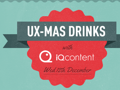 UX-mas Drinks illustration infographic typography